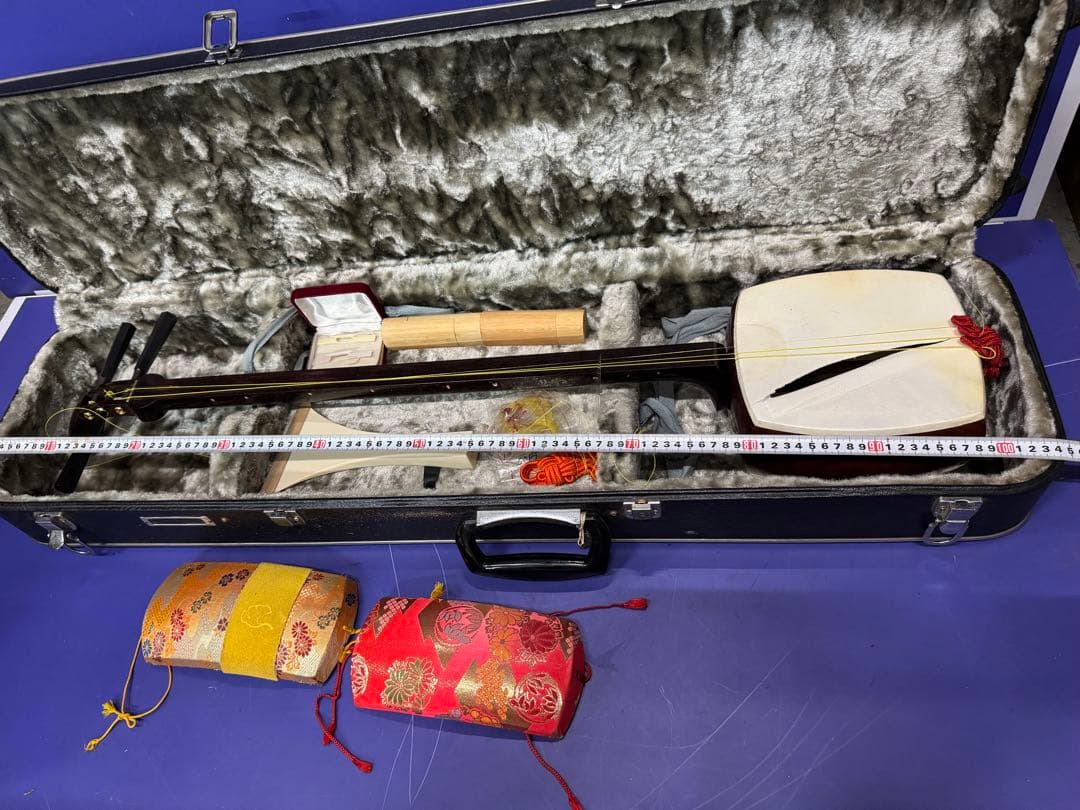 三味線 本体 津軽三味線 中古 ケース付き 現状品