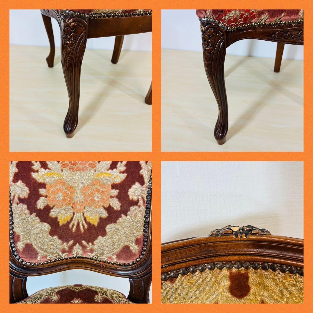 イタリア製 ダイニングチェアー 猫足 猫脚 椅子 イタリア家具 インテリア ②