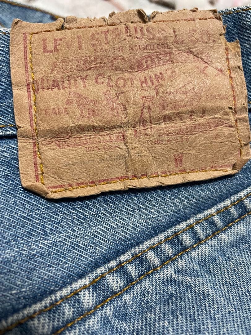 リーバイス 66後期 501 ボタン裏無刻印 Rタグ 赤耳