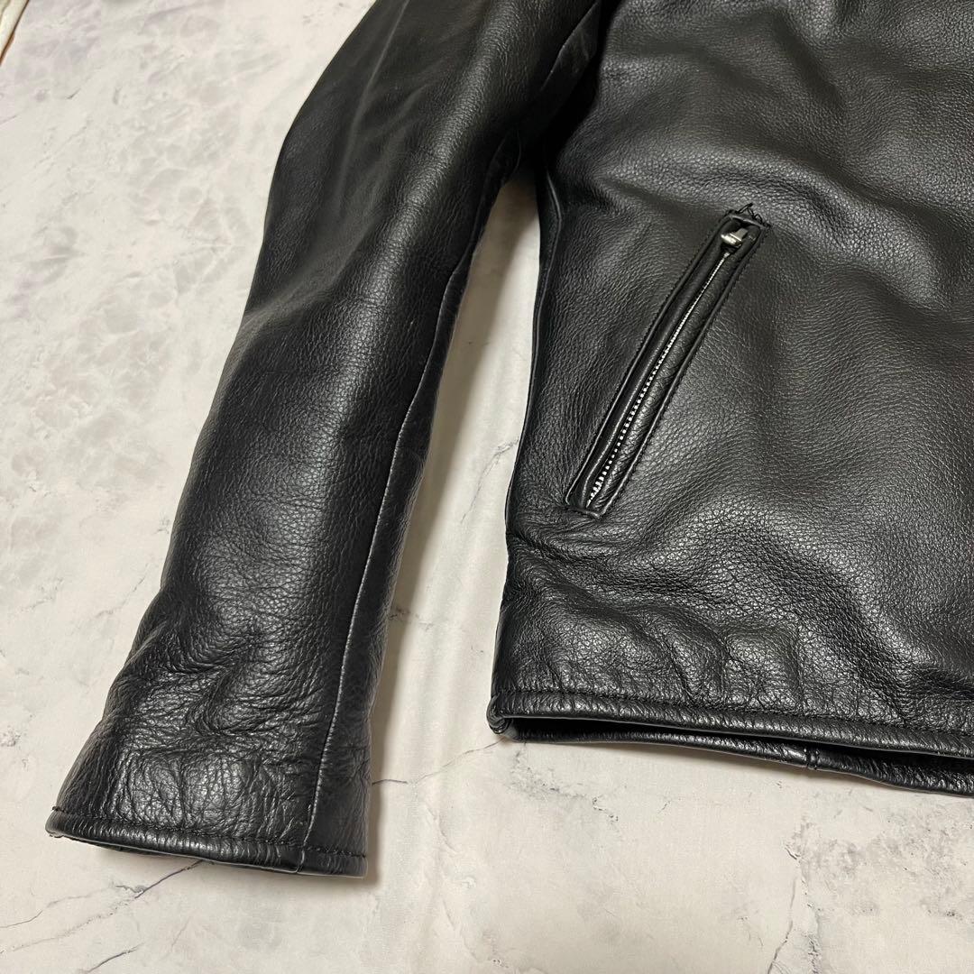 良品 FREEDOM 水牛革 レザー ジャケット シングル ライダース
