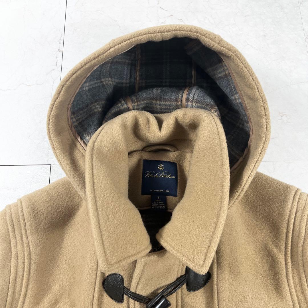 ✨未使用級 ブルックスブラザーズ 2way ダッフルコート チェック キャメル