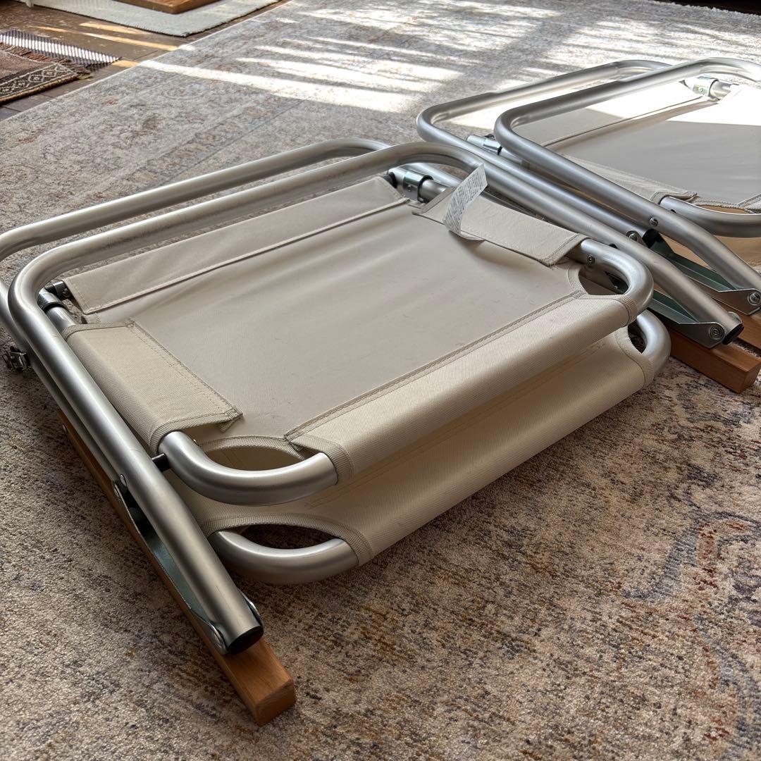 無印良品　MUJI アルミ折り畳みチェア　 2脚セット (廃盤品)