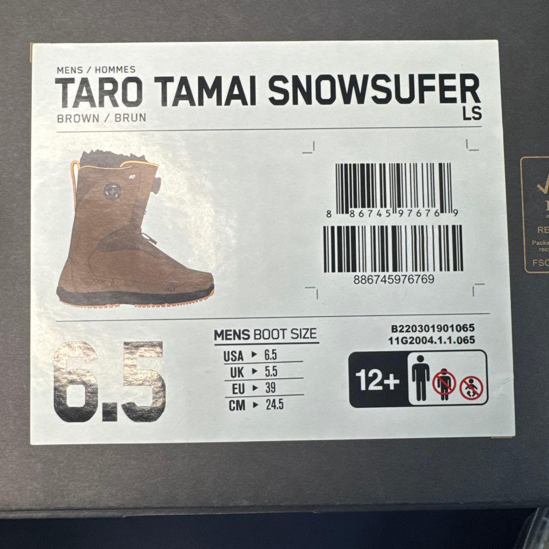 希少 K2 Taro Tamai surfer LS TTブーツ24.5