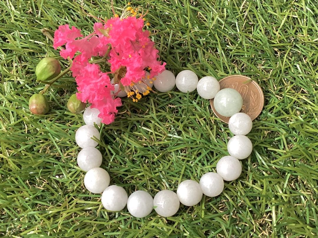 ✳業者様にもおすすめ‼️糸魚川翡翠硬玉ブレスレット　本物保証品です‼️ 鑑定機関鑑別