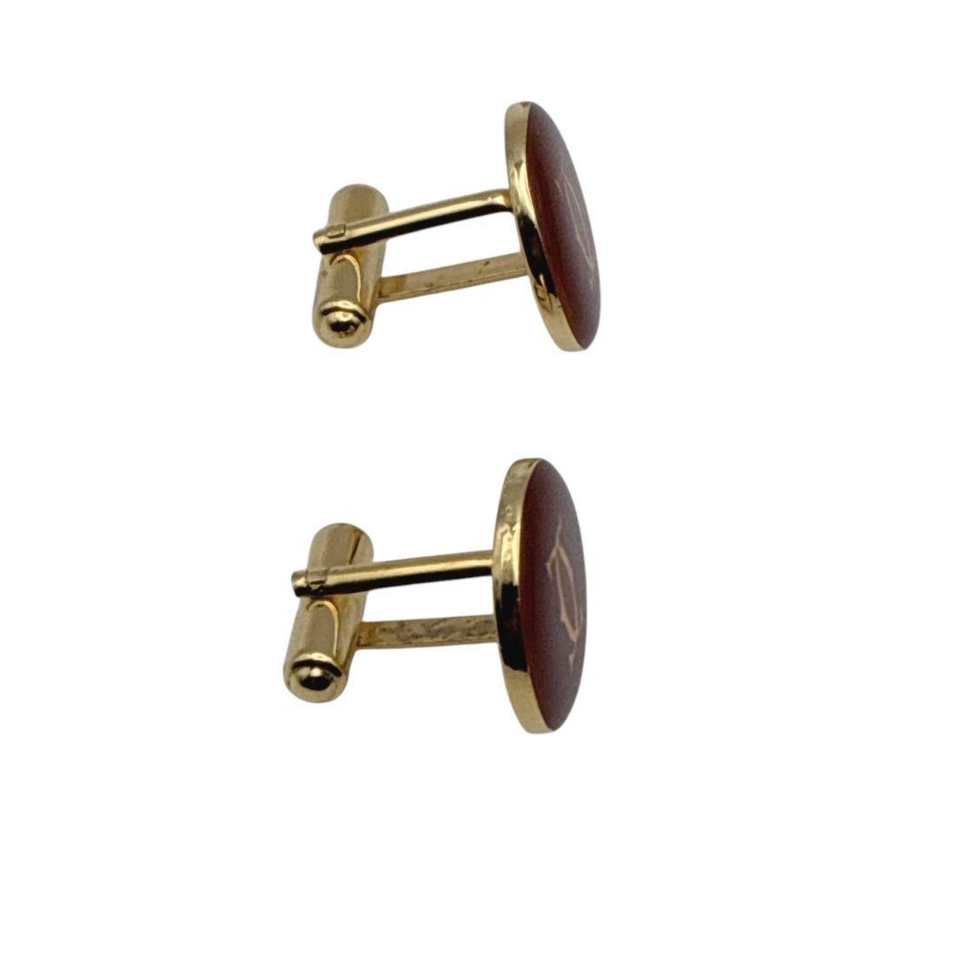 【美品】Cartier カルティエ カフス タイピン セット ダブルC ロゴ