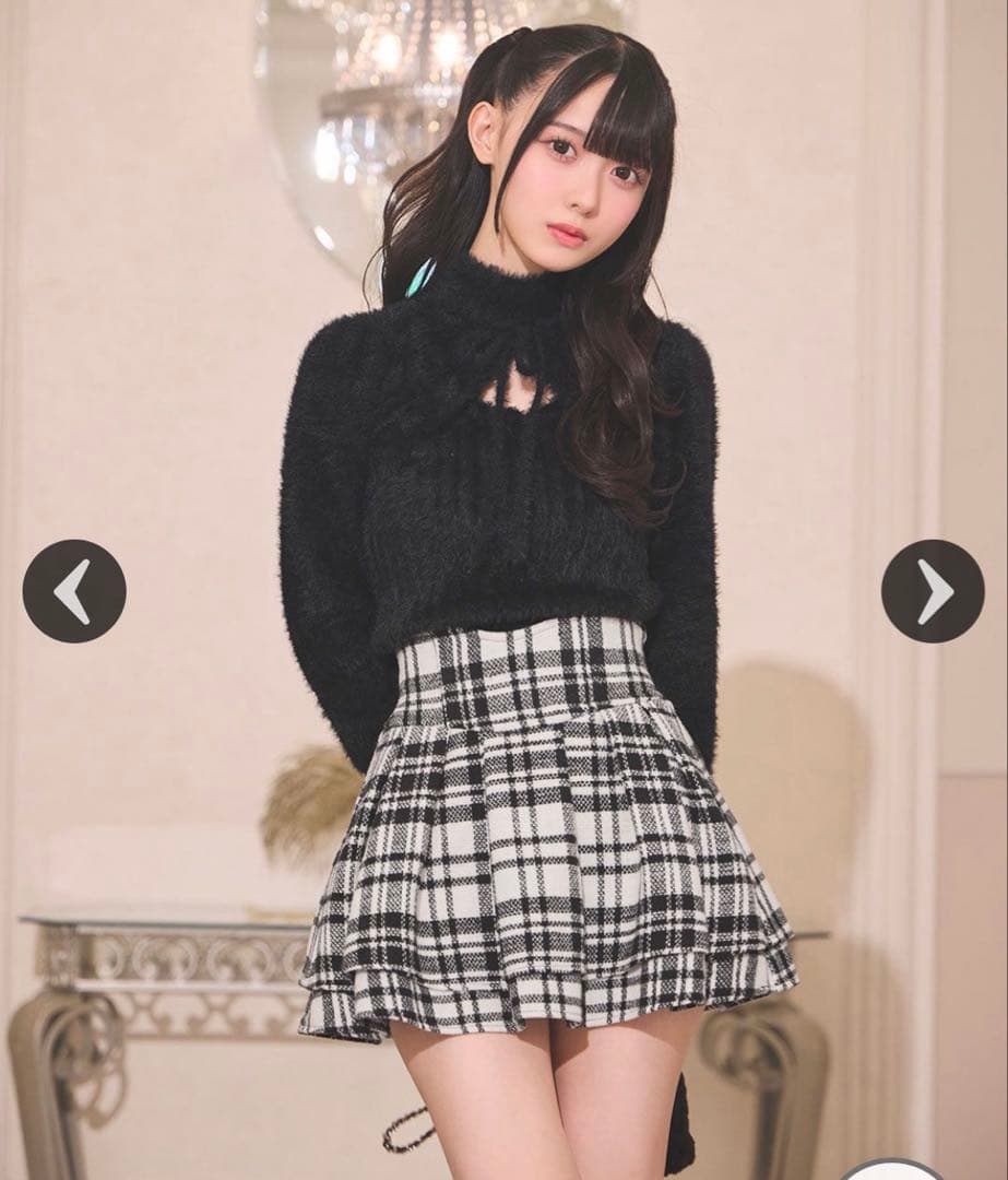 チェック美脚スカート ミシェルマカロン - メルカリ