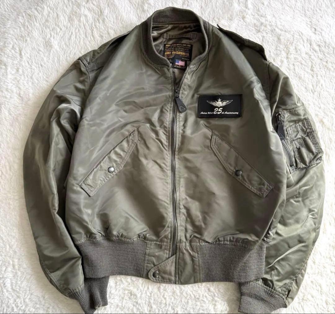 希少モデル✨ AVIREX 25周年記念 MA-1 USA製 丈短 L - メルカリ