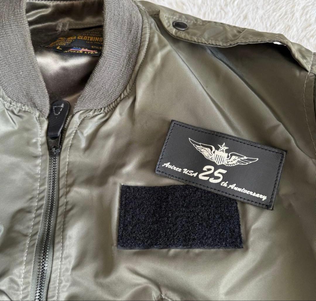 希少モデル✨ AVIREX 25周年記念 MA-1 USA製 丈短 L - メルカリ