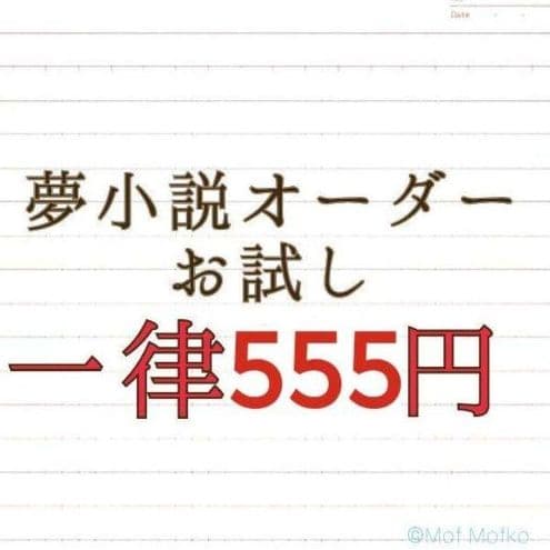 夢小説オーダーお試し(受け付け停止、予約のみ) - メルカリ