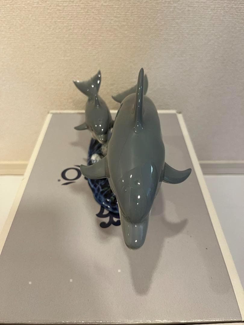 【美品】リヤドロ　イルカの親子　LIADRO