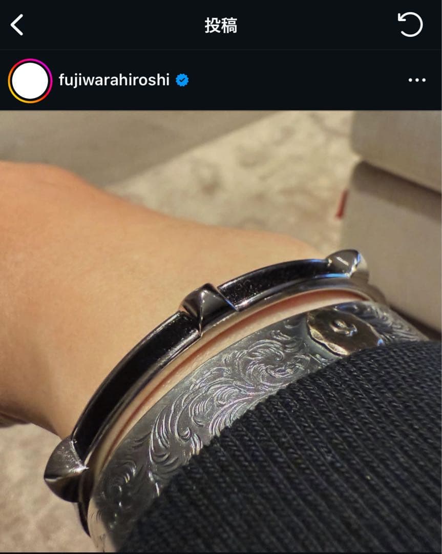 エルメス アテナ バングル T3 藤原ヒロシ着 完売品 新品 シルバー×黒