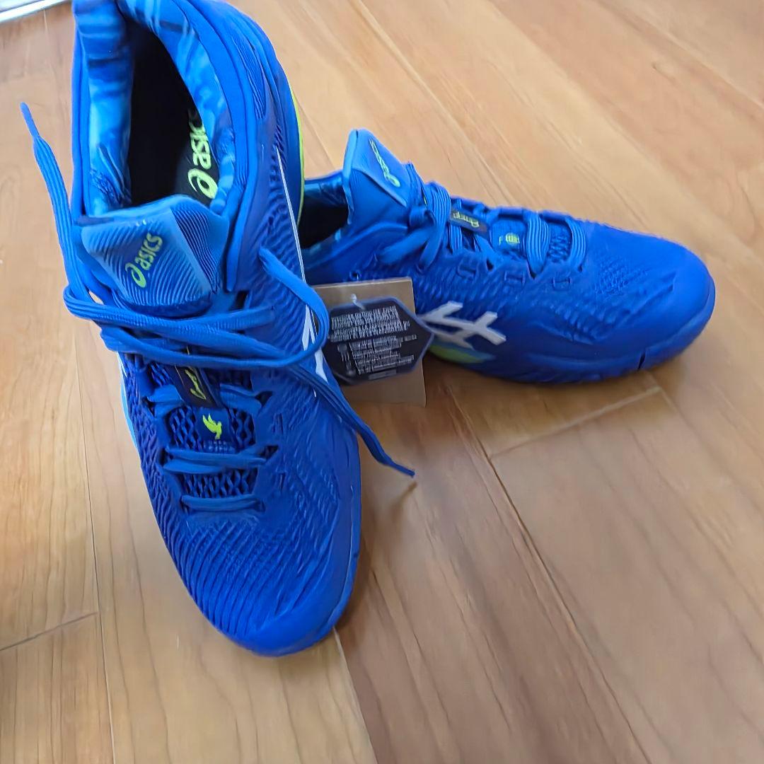asics court ff 3 novak 青 25.5cm 未使用品