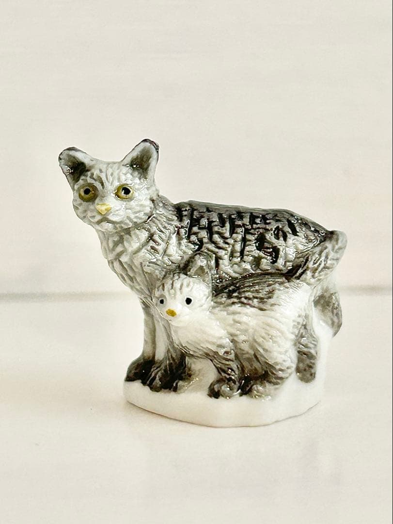 【希少】アトラス　猫のフェーブセット　ネコ　フェーヴ　フランス製陶器