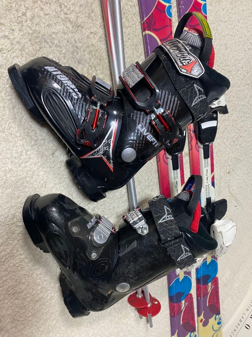 k2 スキー板セット138cmブーツアトミック23-23.5cm ストック110