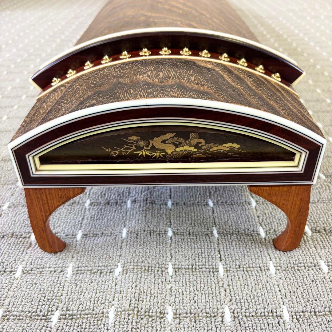 新品未使用 お琴 フルセット付属品付 上角すだれ彫 定価35万円相当 糸張り込