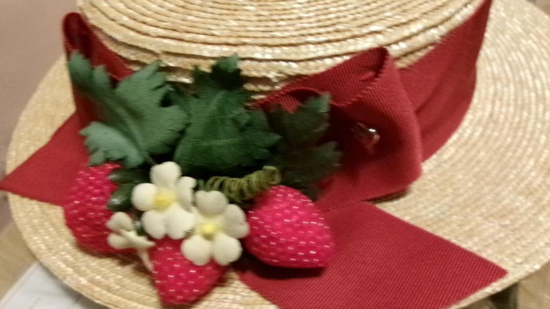 いちごギンガムリボンキャノチェ・いちごバスケット・Fサイズ