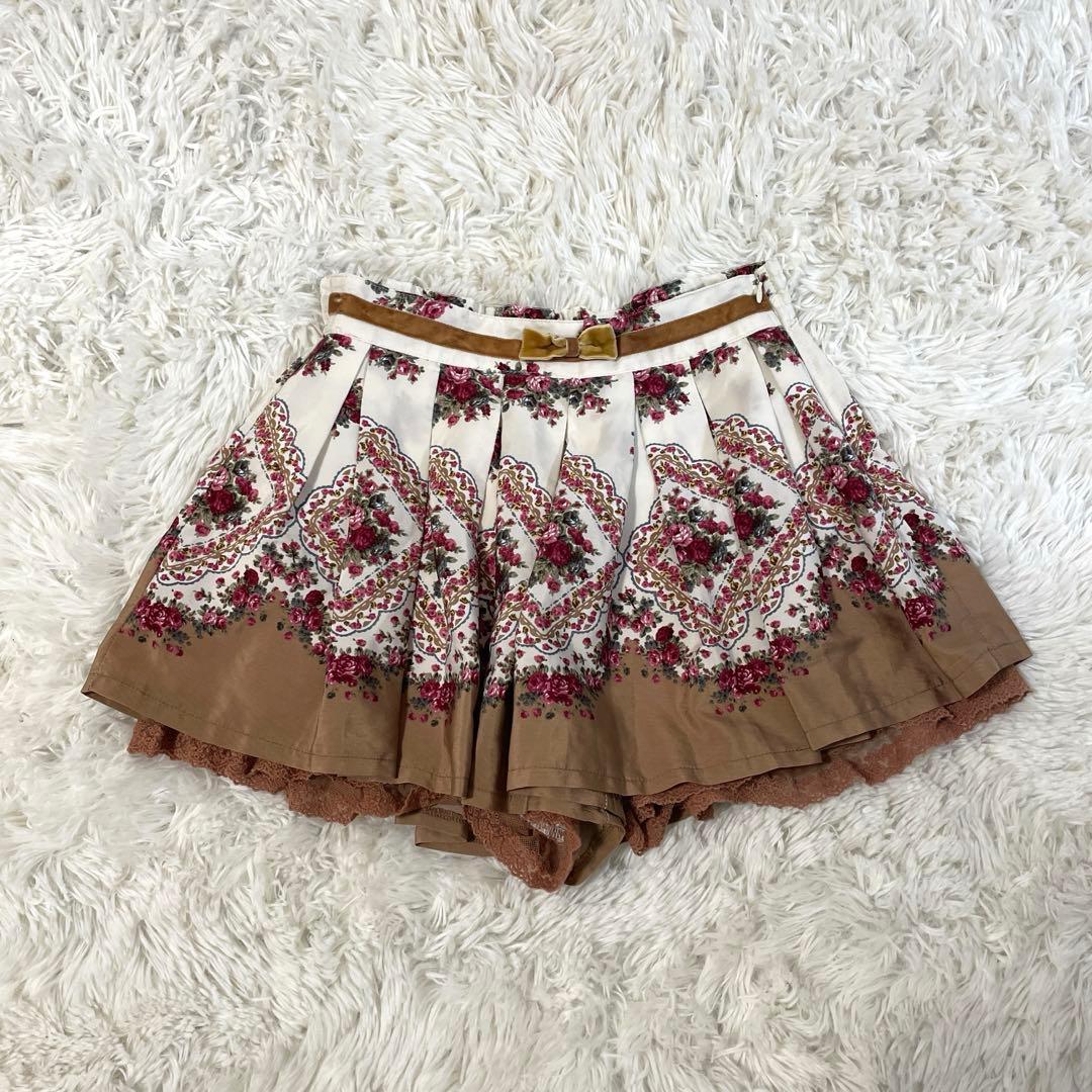 リズリサ LIZLISA 当時物 花柄 スカパン リボン スカート - メルカリ