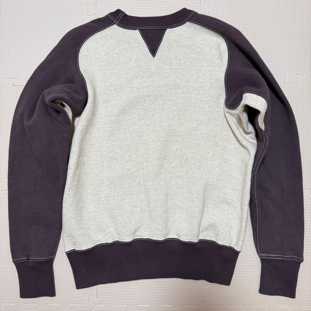 CUSHMAN フリーダムスリーブツートンスウェット L 両V ラグラン