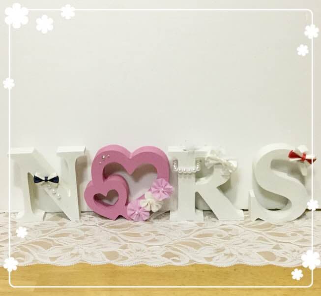 りる様確認用♡ウエディングバージョン・イニシャルオブジェ