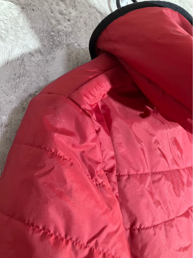☘️Nikeフード付き 内ボア 裏起毛 レッド ベンチコート ジャンパー
