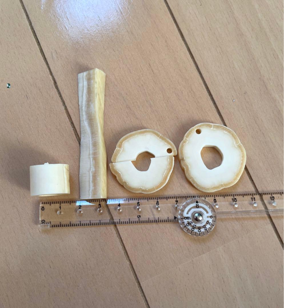 東京理研　一角鯨角　イッカク　ウニコール　輪切り　棒材　　23.91g