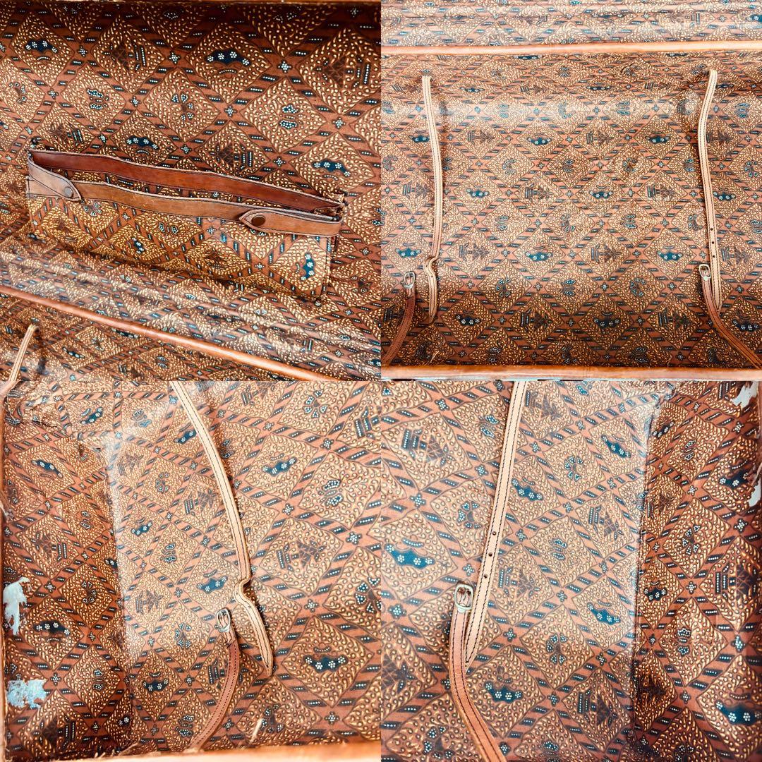 特大 ヴィンテージ 本皮 トランクケース レザートランク レトロ 古道具