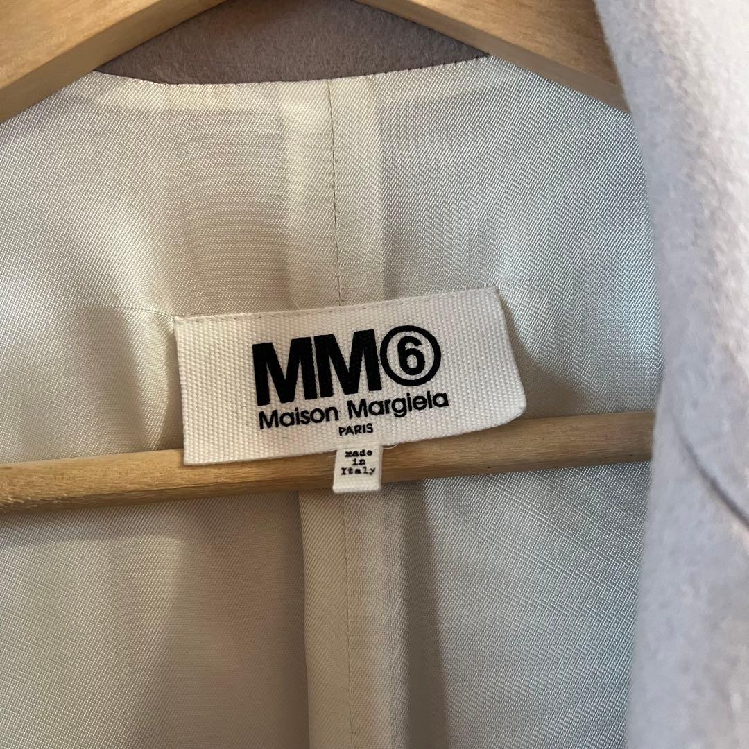 mm6 MM6 ダブルブレスト ロングコート 36 グレー アウター - メルカリ