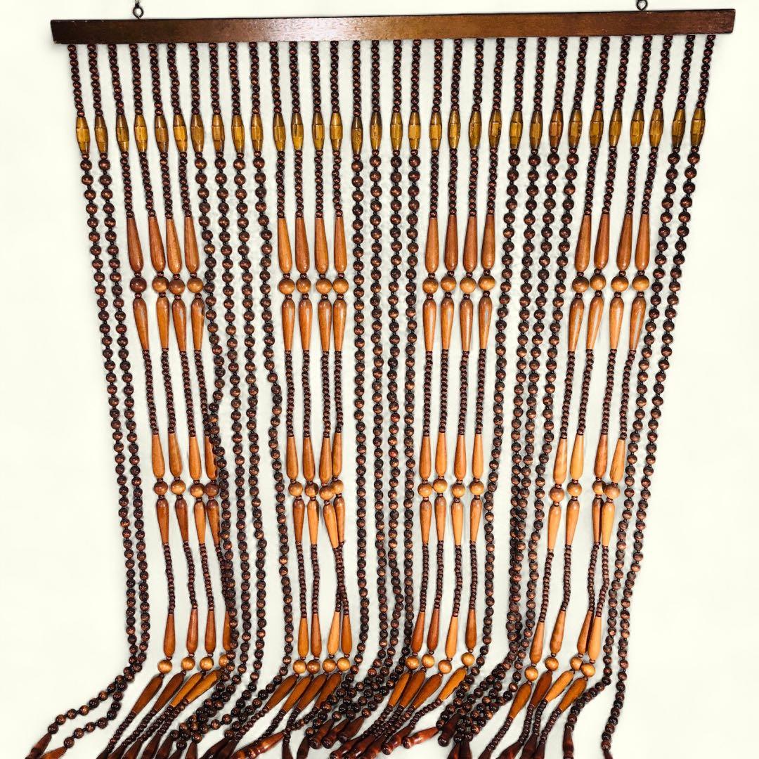 ☆昭和レトロ☆ 珠のれん 暖簾 たまのれん 83㎝×121㎝ 木製 古民家