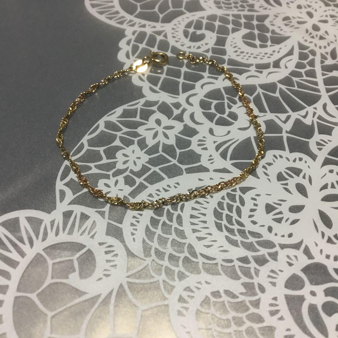 k18ゴールド ブレスレット ロブスタークラスプ 1、66g