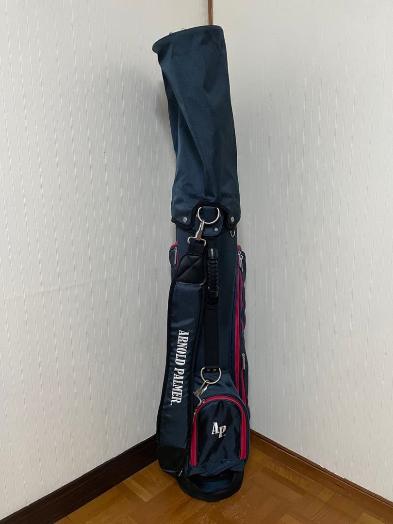 アーノルドパーマー キャディバッグ 紺色×赤色