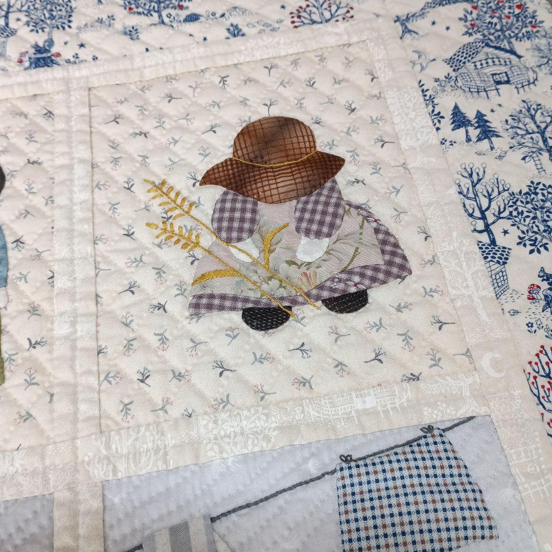 ハンドメイド～♪ アップリケのパッチワークキルト カントリー「スーと