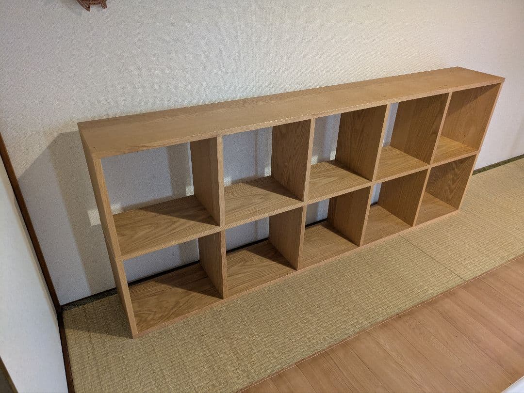 《送料込》無印良品 スタッキングシェルフ 5段×2 オーク材 棚 木製家具