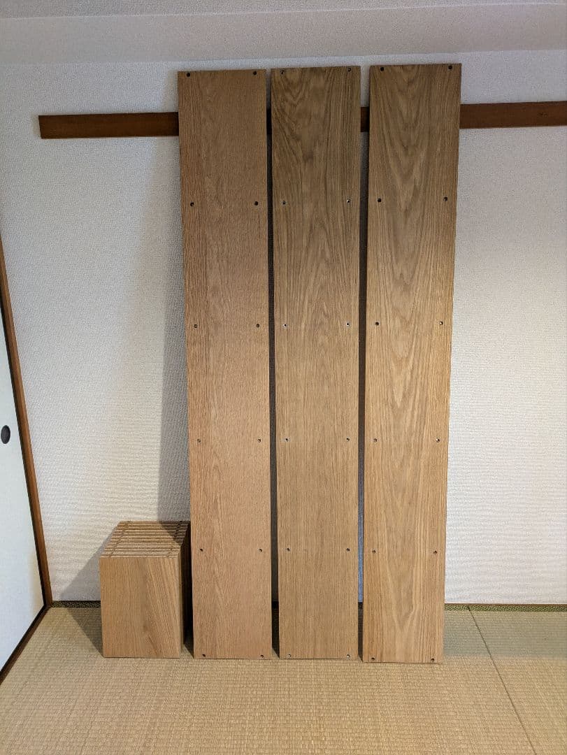 《送料込》無印良品 スタッキングシェルフ 5段×2 オーク材 棚 木製家具