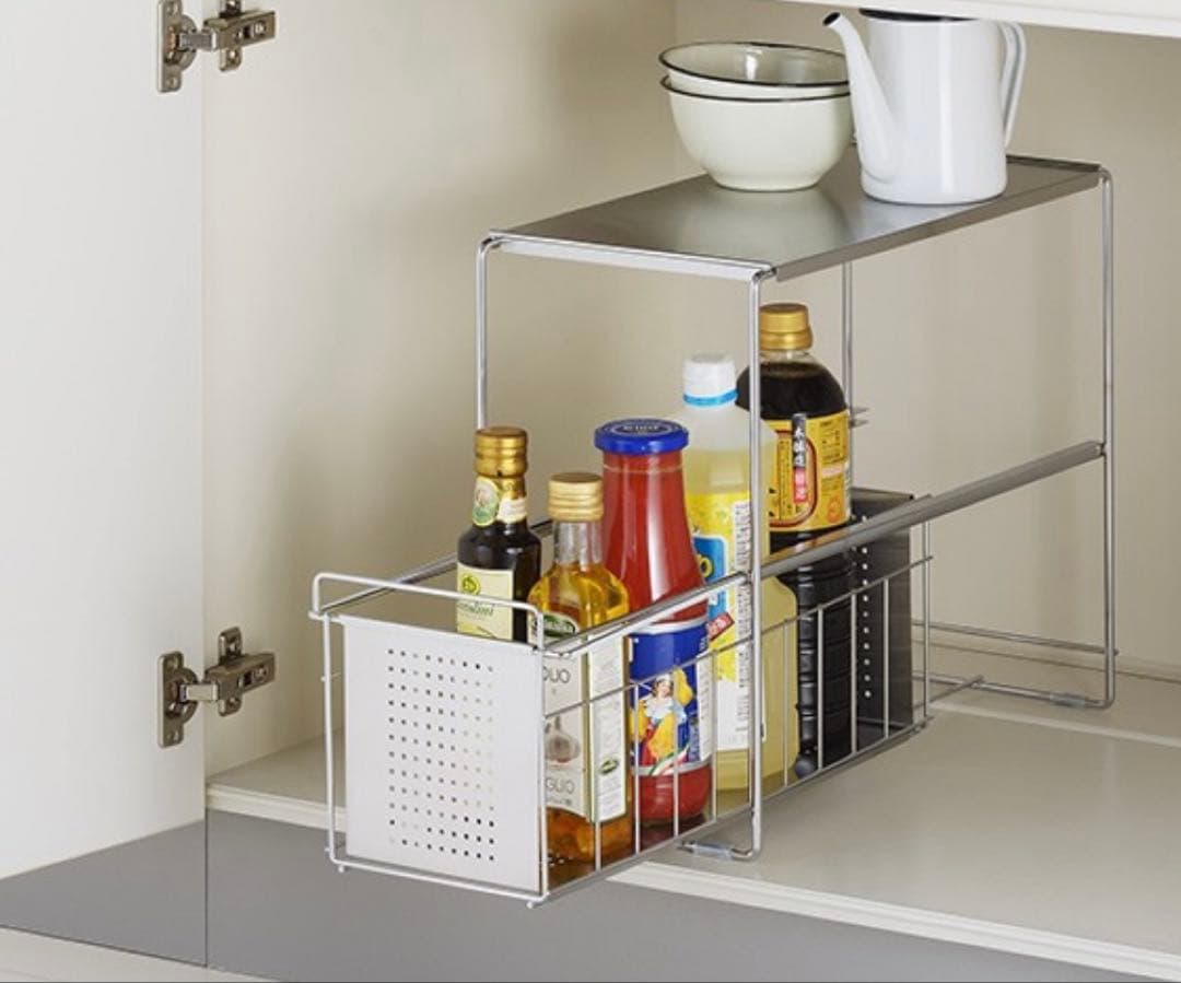 ヨシカワ/シンク下収納 シンク下スライド収納 1段 幅20cm / 日本製