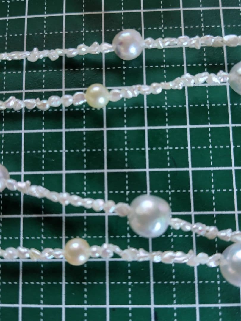 各サイズの、アコヤ真珠、あこや芥子パールの、セミロングネックレス