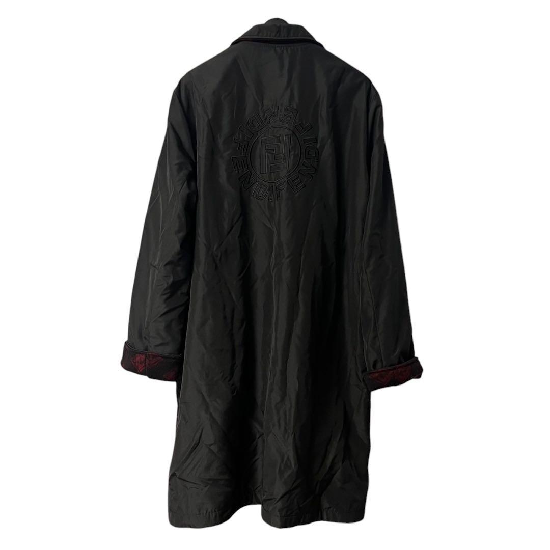 FENDI ヴィンテージ フェンディ ロゴ刺繍 コート