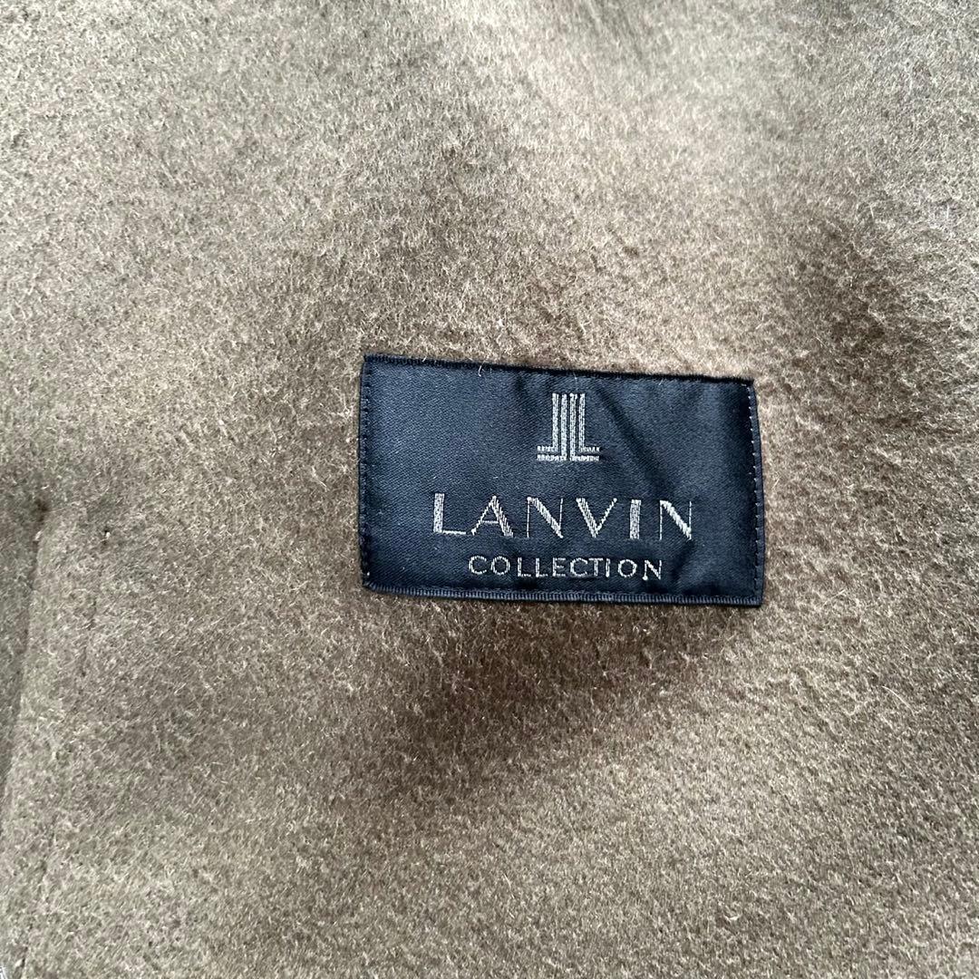 【美品】ランバンコレクション　ロングコート　カシミヤ混　マキシ丈　大きいサイズ