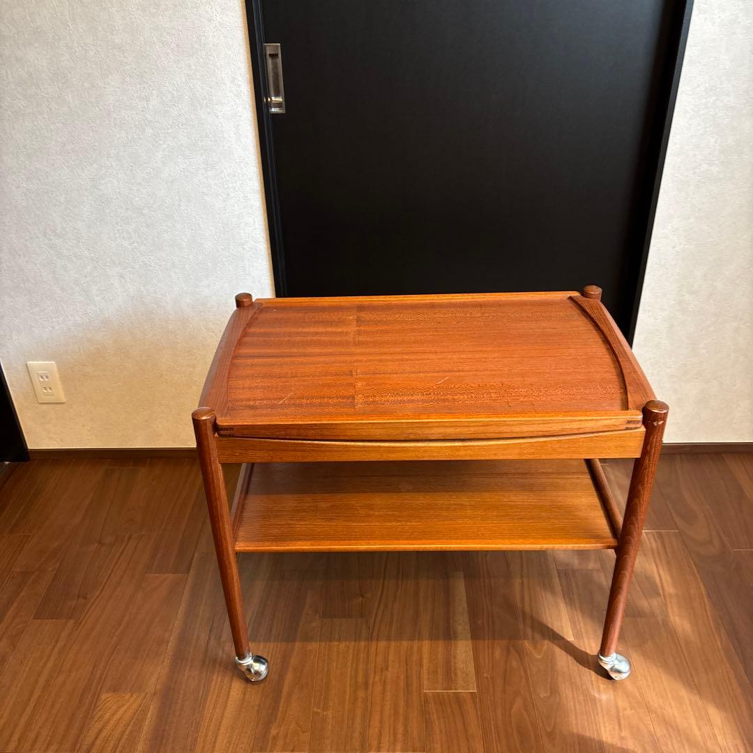 木製キッチンワゴン 2段棚付き