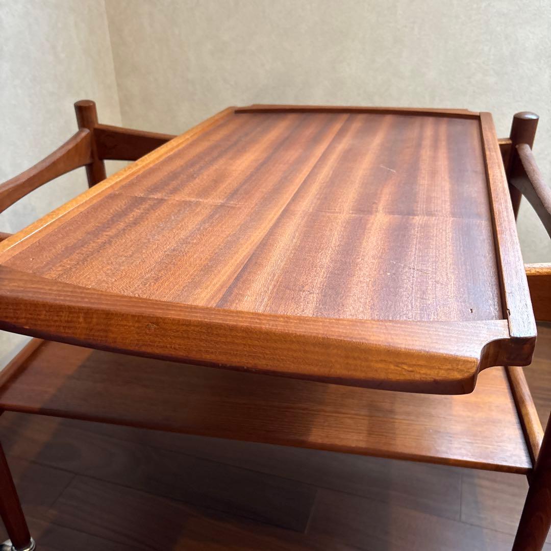 木製キッチンワゴン 2段棚付き