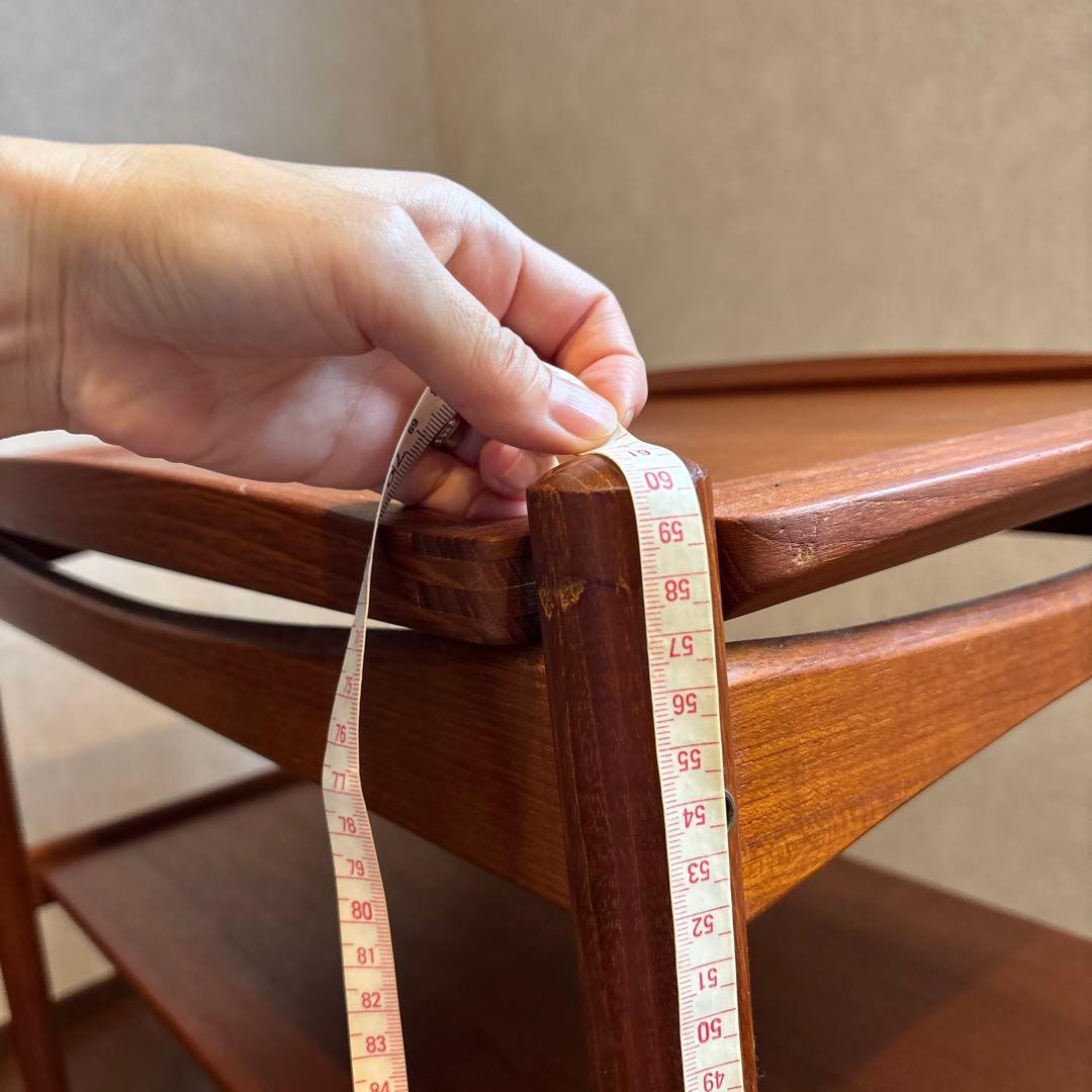 木製キッチンワゴン 2段棚付き