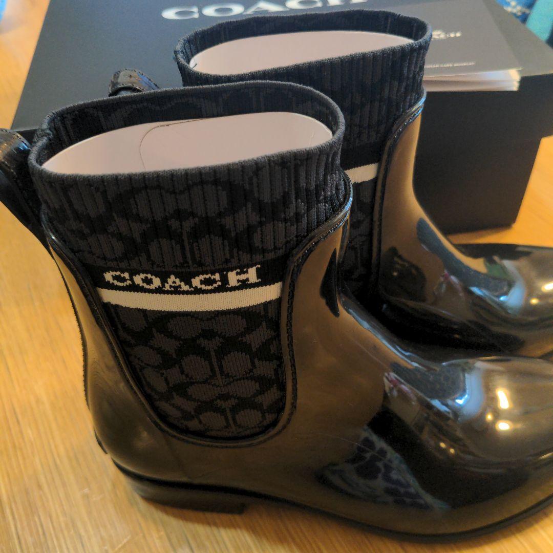 佐藤さま専用】COACH コーチ レインブーツ サイドゴアブーツ - メルカリ