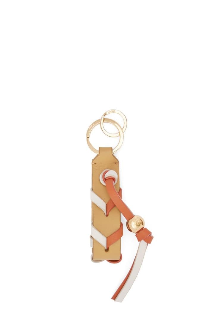 R*s様 LOEWE　ロエベ　ブレイデッド キーリング　ソフトホワイト/メープル