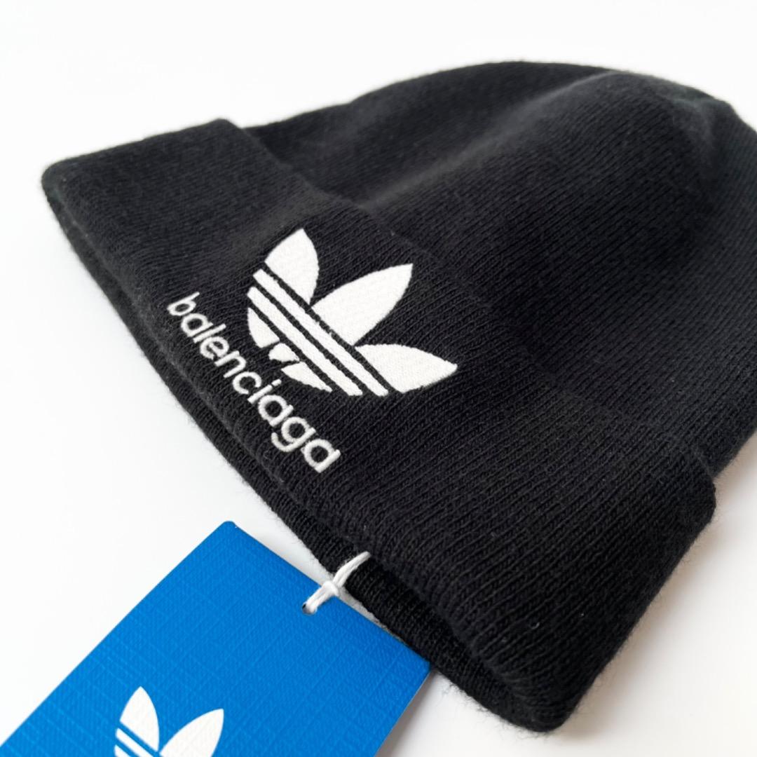 未使用品 アディダス バレンシアガ ビーニー ニット帽 ブラック 帽子