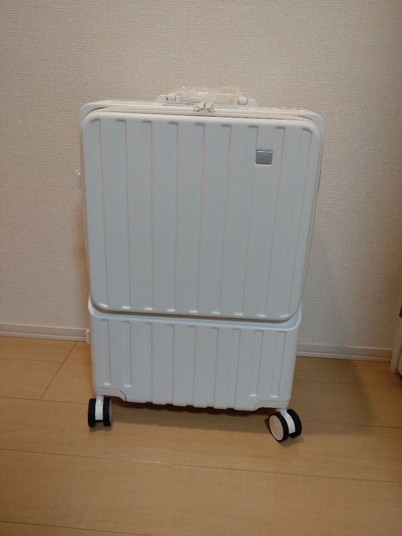 【週末セール】スーツケース キャリーケース フロントオープン 白 65L