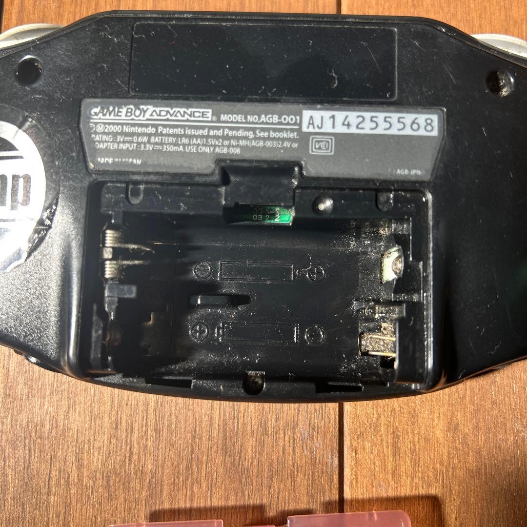 ゲームボーイアドバンス クリア ブラック 電池カバー ジャンク品の通販