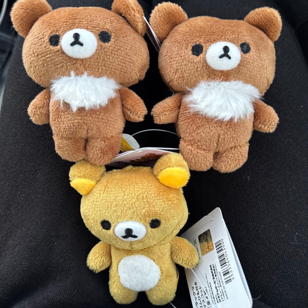 ラウンドワン限定 リラックマ チャイロイコグマ ゴムひも付き