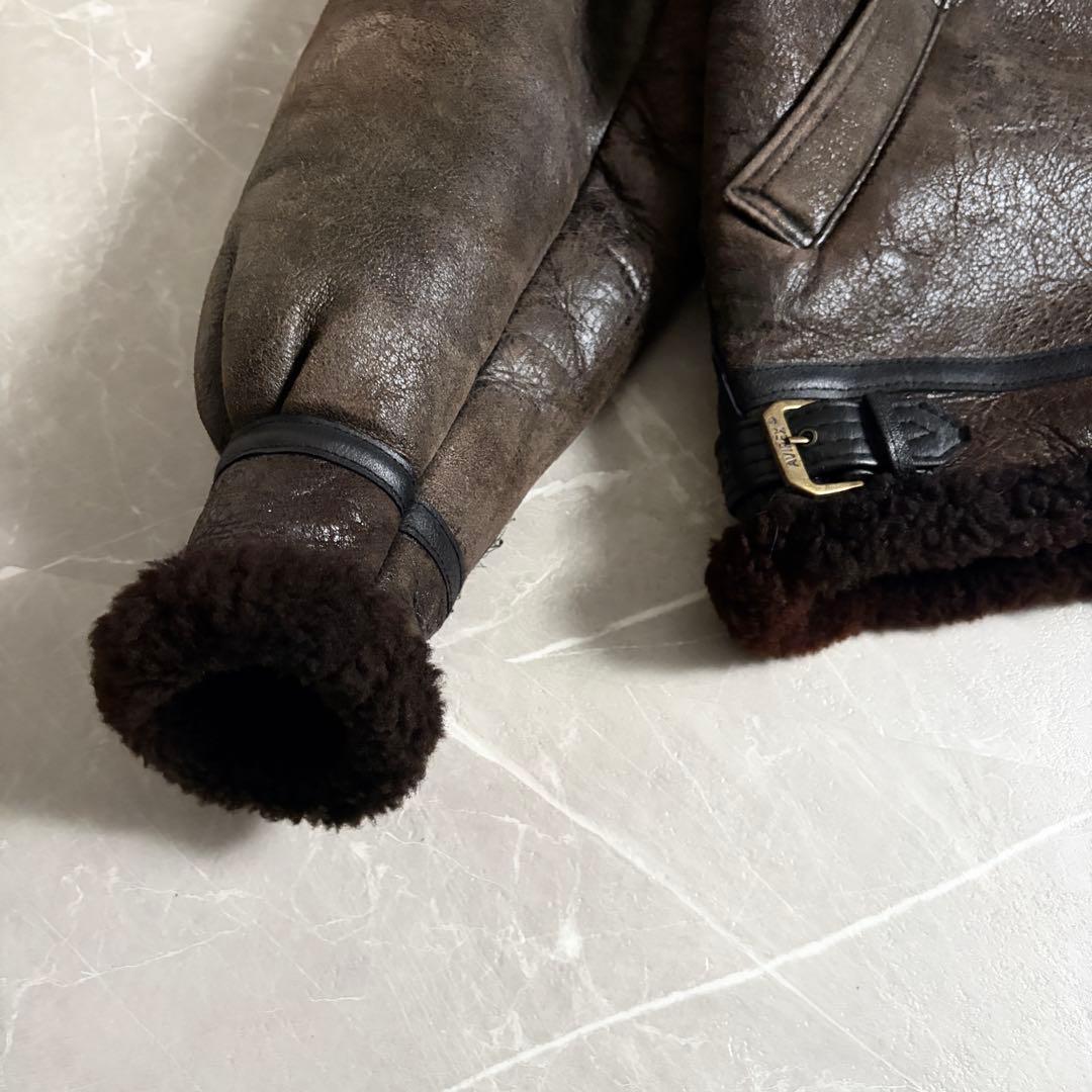 AVIREX B-3 フライトジャケット　リアルムートン　 サイズ38 USA製