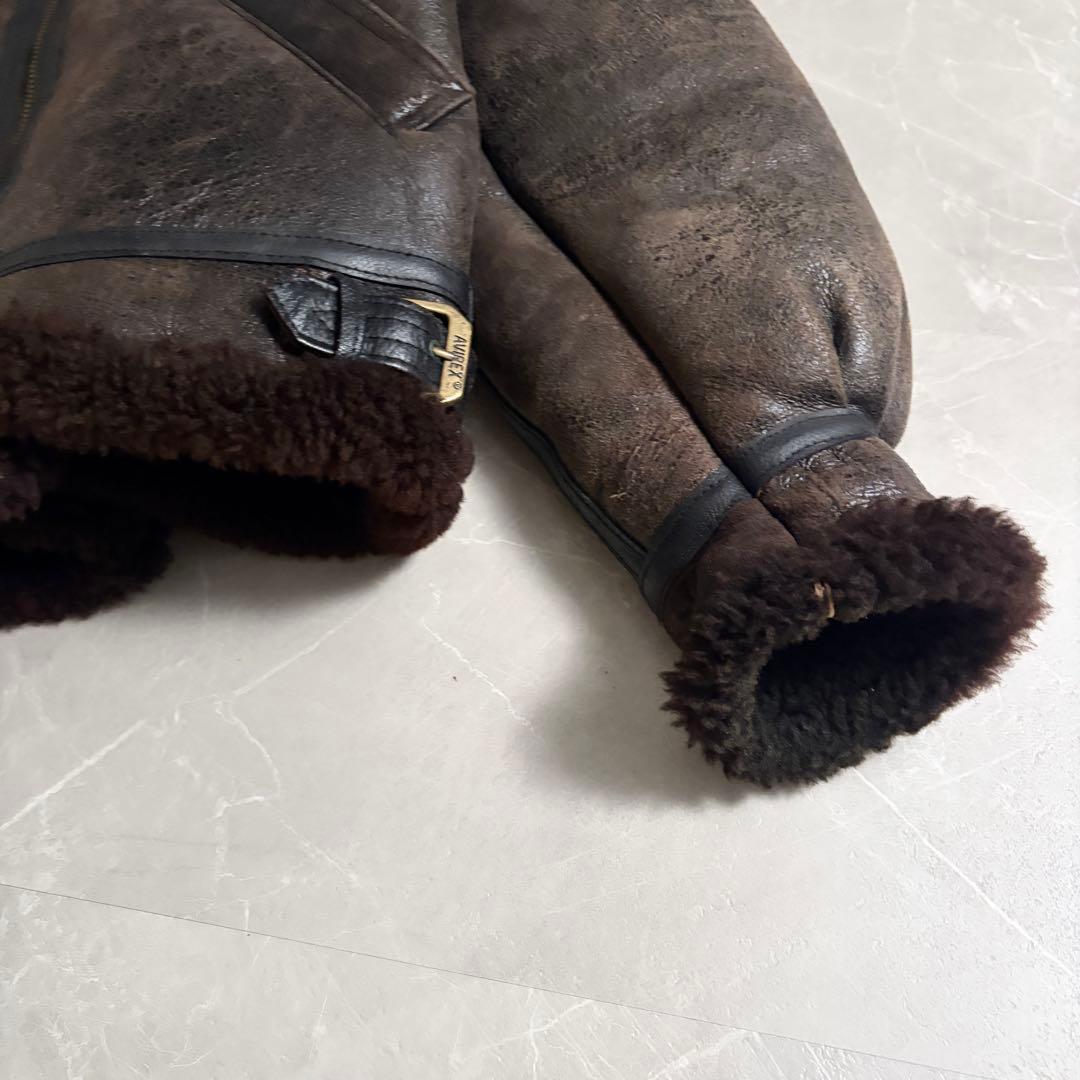 AVIREX B-3 フライトジャケット　リアルムートン　 サイズ38 USA製