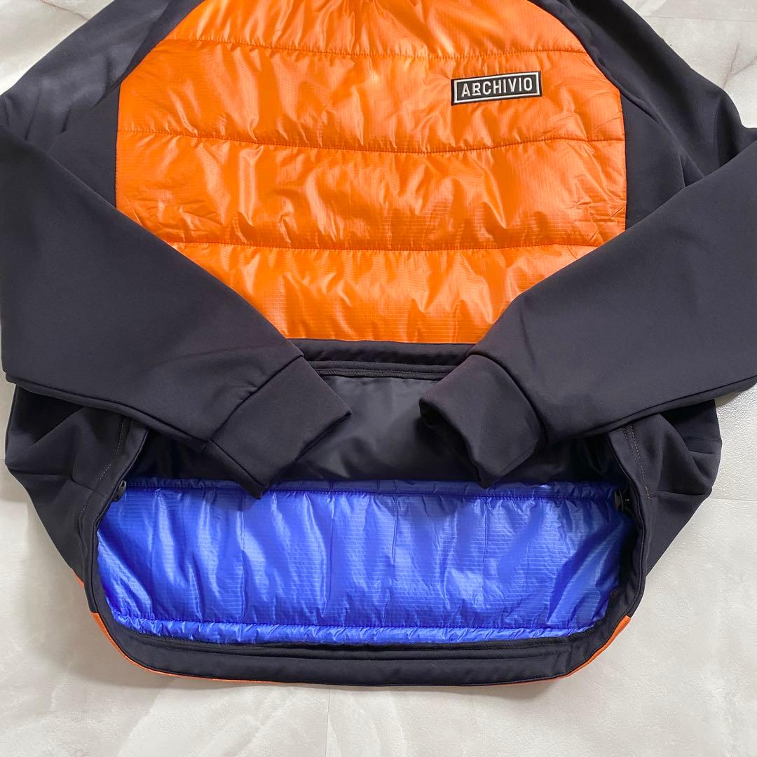 A17670 極美品 アルチヴィオ 24AW 中綿切り替えプルオーバー 橙 48