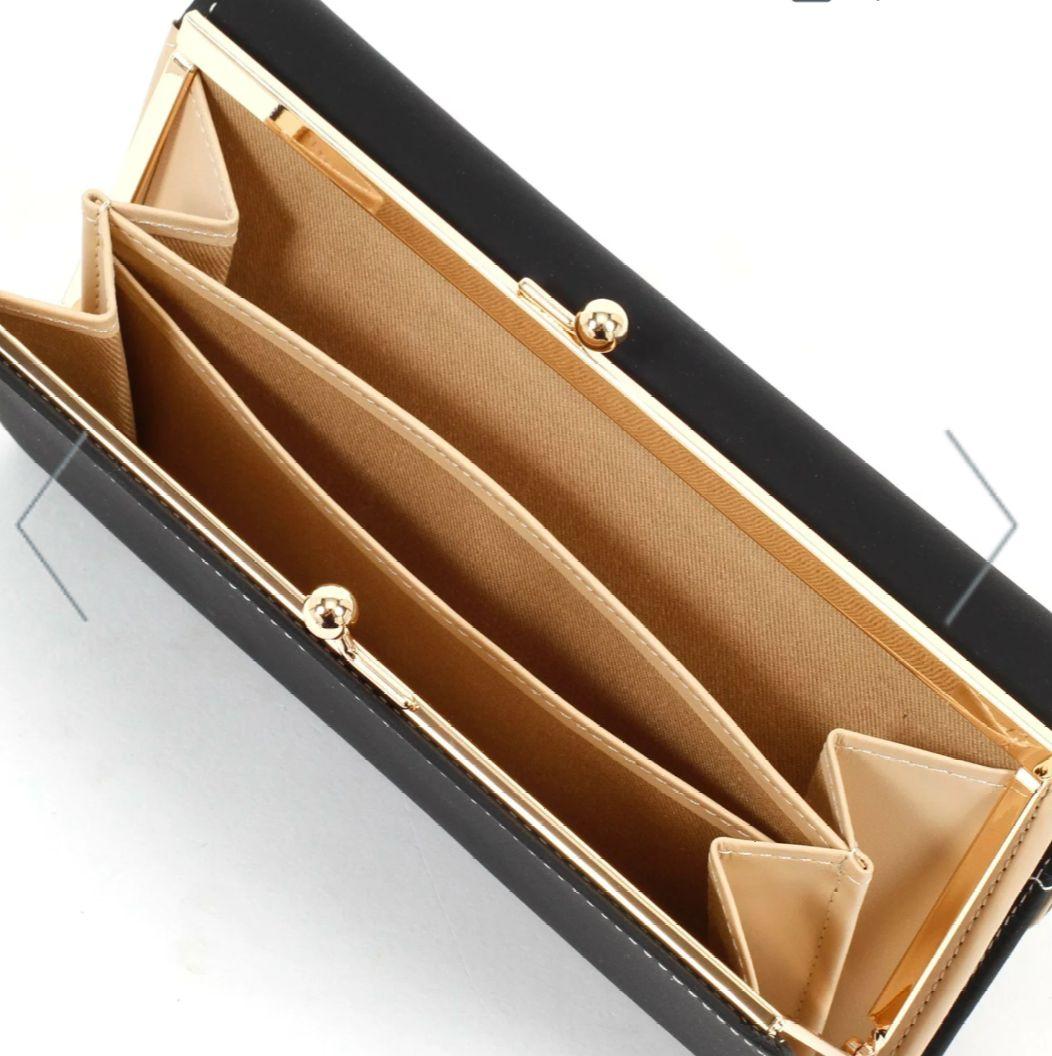 【春財布】キタムラ　Kitamura ベージュがま口 長財布